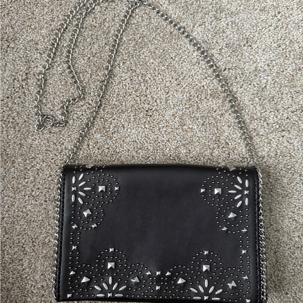 Chelsea28 Black Studded Crossbody Bag